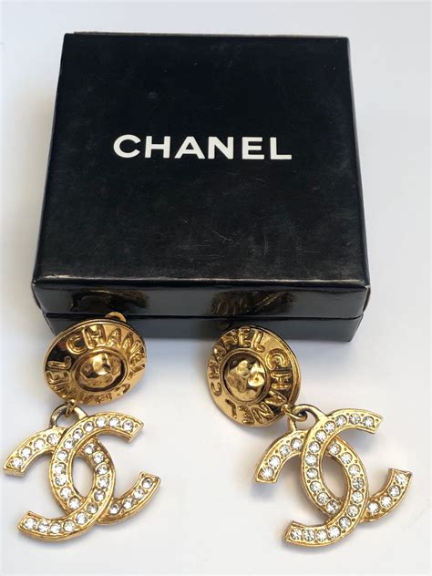 chanel letter earings|chanel cc earrings original.